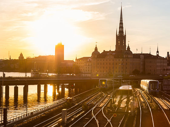 Rails de train à Stockholm - Scandinavie, Suède