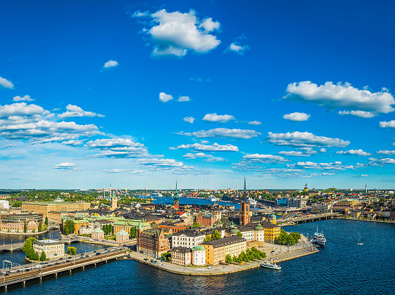 Vue aérienne de Stockholm - Scandinavie, Suède