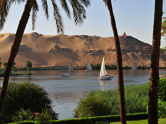 Bateau felouque sur le Nil à Assouan - Egypte