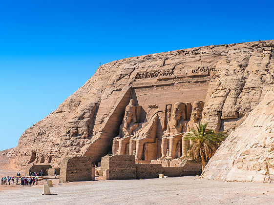 Egypte - Vue sur le temple de Ramsès II à Abu Simbel