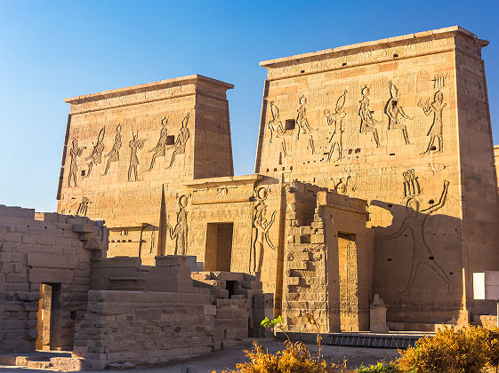 Egypte - Façade du temple d'Isis à Philae