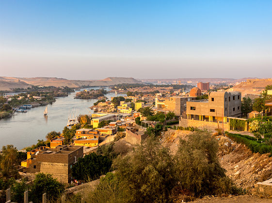 Vue sur Assouan et le Nil - Egypte