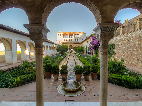 Généralife, palais d'été de l'Alhambra de Grenade - Andalousie, Espagne