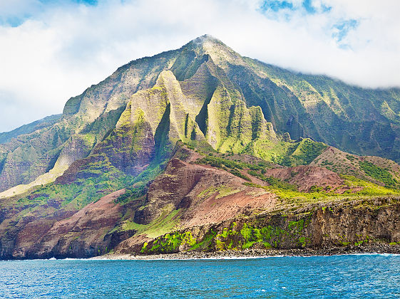 Hawaï - Vue sur la côte Na Pali de l'île Kauai