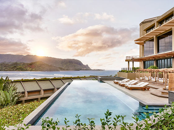 1 Hotel Hanalei Bay - piscine vue ocean