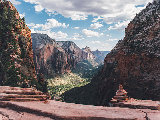 Vue sur le parc national de Zion, Utah