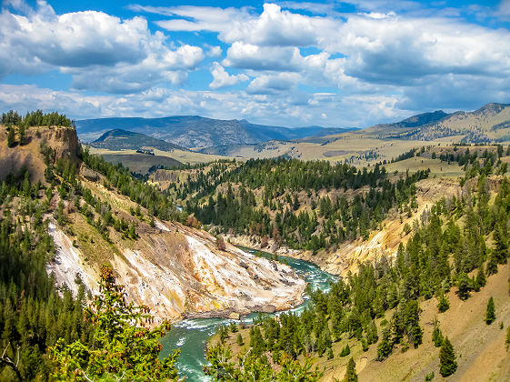 Parc National de Yellowstone - Cascade &quot;Lower Falls&quot;