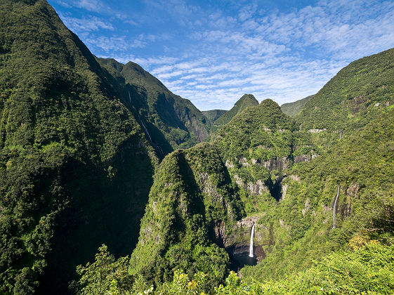 Vue sur la cascade de Takamaka - Ile de la Réunion