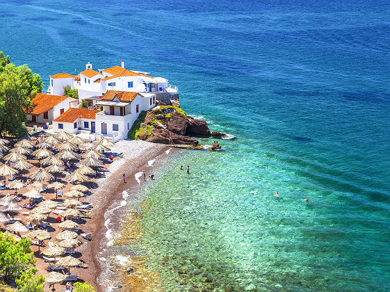 Belles plages d'Hydra, Saronique, Grèce