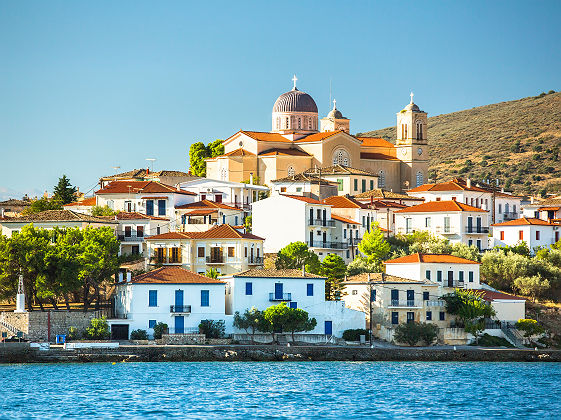 Vue sur Galaxidi et son temple - Grèce