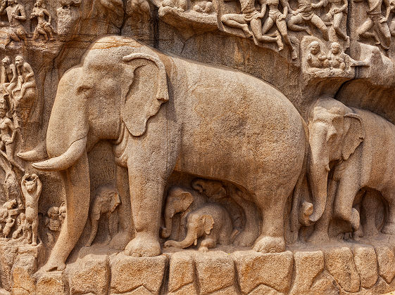 Sculpture à Mahabalipuram - Inde