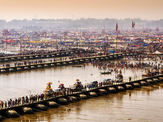 Festival de Kumbh Mela à Allahabad, Uttar Pradesh, Inde