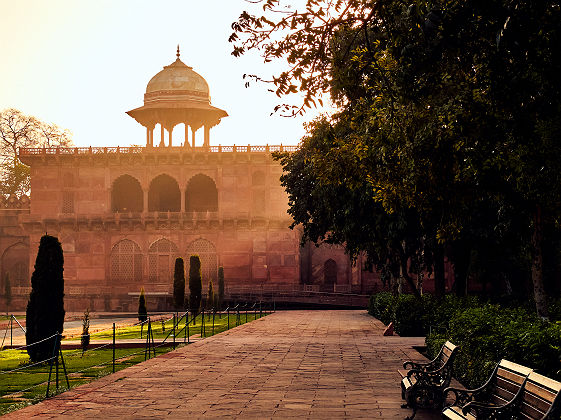Taj Mahal, bâtiment près du Mausolée principal, Agra - Inde