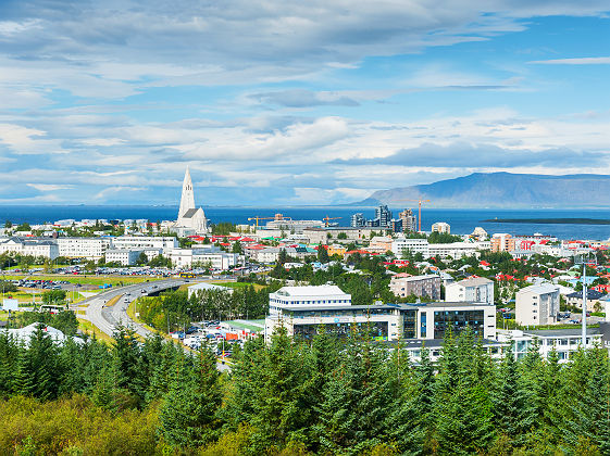 Vue panoramique de Reykjavik - Islande