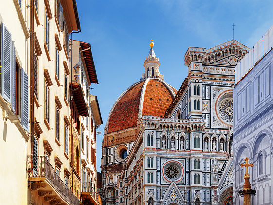 Vue sur la cathédrale du centre historique de Florence - Italie