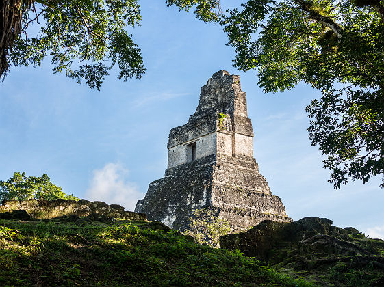 Guatemala -Pyramide maya plongée dans la forêt tropicale de Tikal