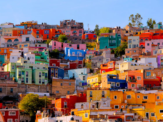 Maisons colorées de Guanajuato - Mexique
