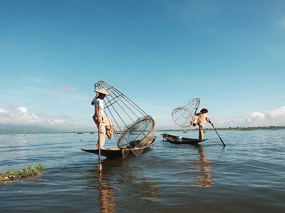 Pêcheur sur le lac Inle - Birmanie