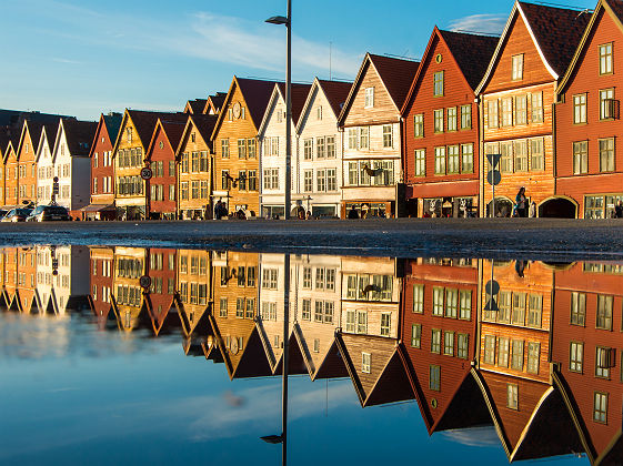 Bryggen street à Bergen - Norvège