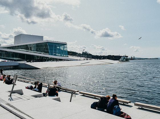 Quartier du port et de l'opéra à Oslo