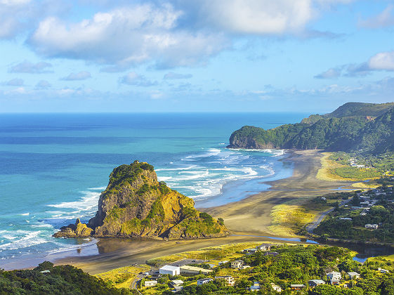 Nouvelle Zélande - Vue sur le rocher lion, plage piha à Auckland