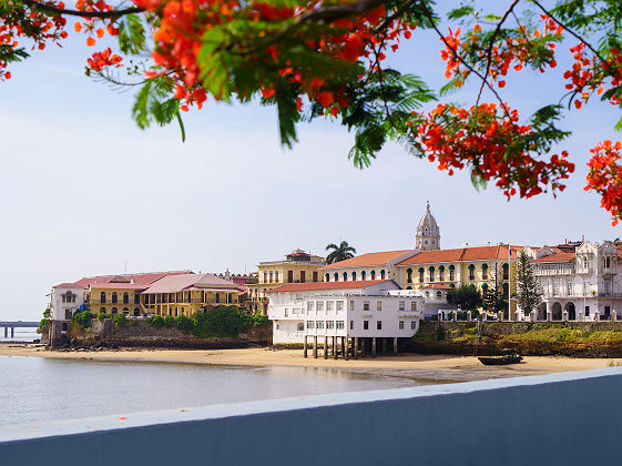 Vue sur la ville de Panama et casco viejo antiguo