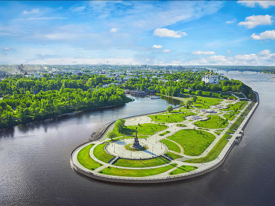 Strelka park a Yaroslavl, Russie