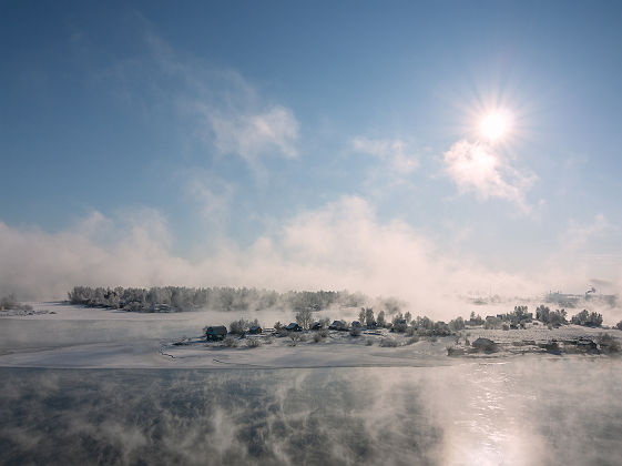 Transsibérien - Vue sur l'île-ville d'Irkutsk