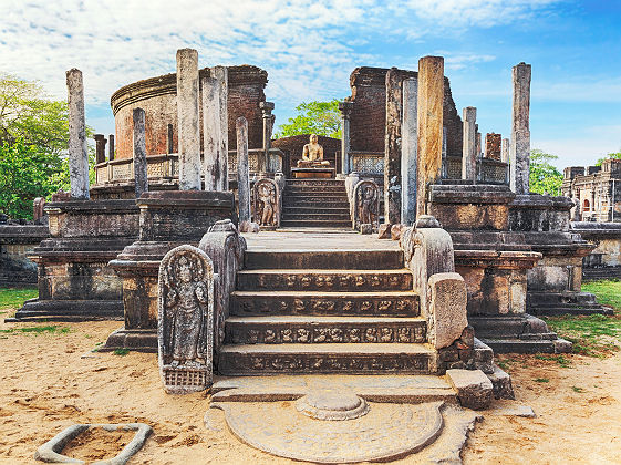 Le Vatadage Polonnaruwa dans la ville de Polonnaruwa, au Sri Lanka