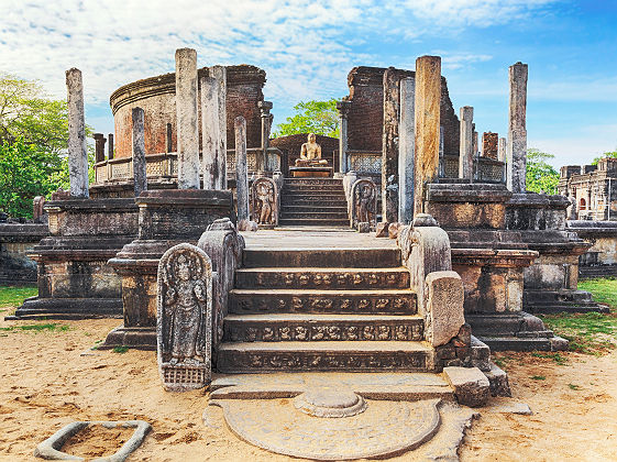 Le Vatadage Polonnaruwa dans la ville de Polonnaruwa, au Sri Lanka