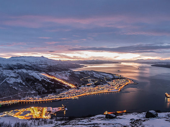 Vue d'Ankenes depuis Narvik