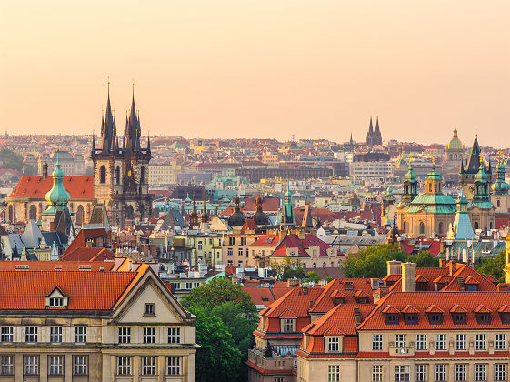 Coucher de soleil sur Prague - République Tchèque