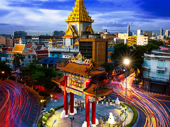 Rond Point dans le quartier de Chinatown à Bangkok - Thaïlande