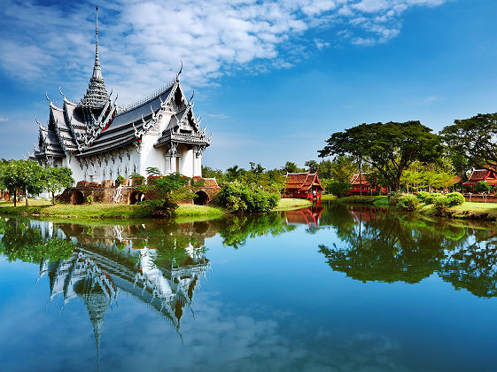 Sanphet Prasat Palace dans le Musée de Muang Boran à Samut Prakan, Bangkok - Thaïlande