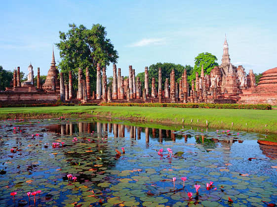 Le temple de Mahathat au Sukhothai Historical Park - Thailande
