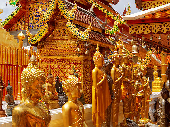 Thaïlande - Statue de bouddha au temple Phratat Doi Suthep