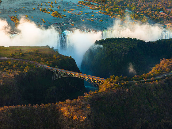 Chutes Victoria vues du ciel - Zimbabwe