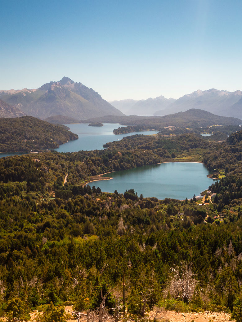 Vue panoramique des lacs Nahuel Huapi à Bariloche - Patagonie, Argentine