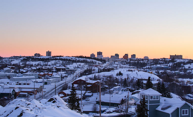 Paysage hivernal de Yellowknife