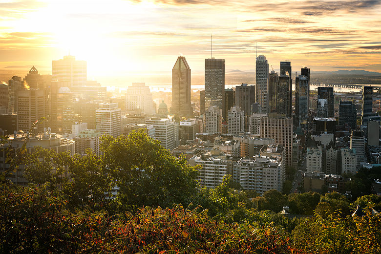 Ville de Montréal depuis Mont Royal - Québec, Canada