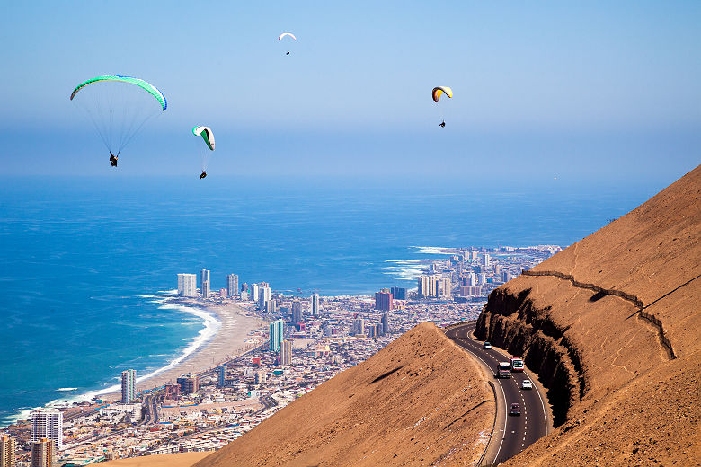 Parachutes à Iquique - Chili