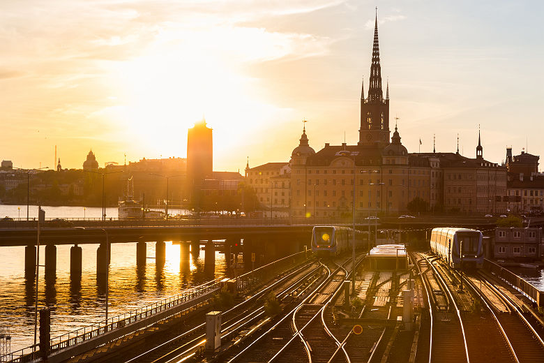 Rails de train à Stockholm - Scandinavie, Suède