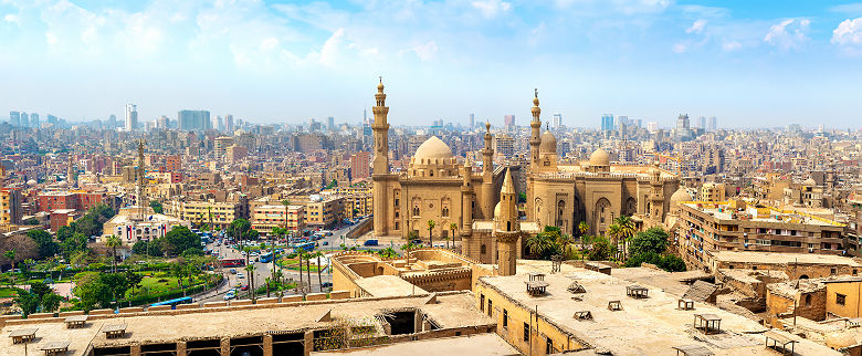 Vue panoramique sur la mosquée du Sultan Hassan, Le Caire - Egypte