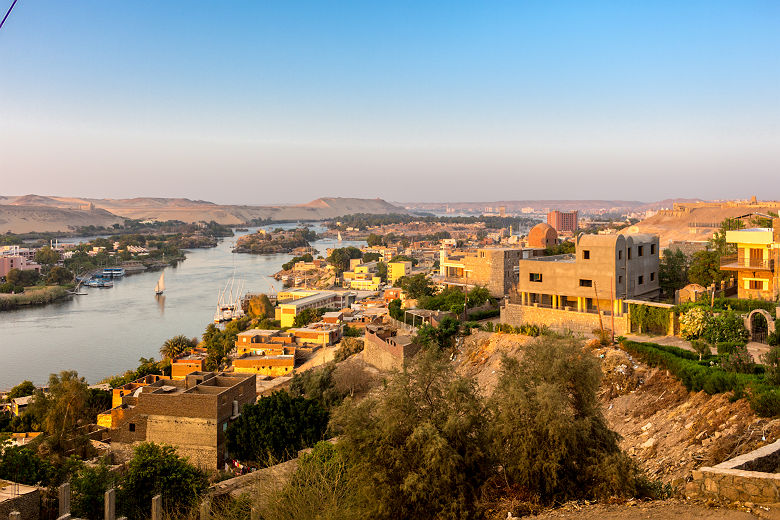 Vue sur Assouan et le Nil - Egypte