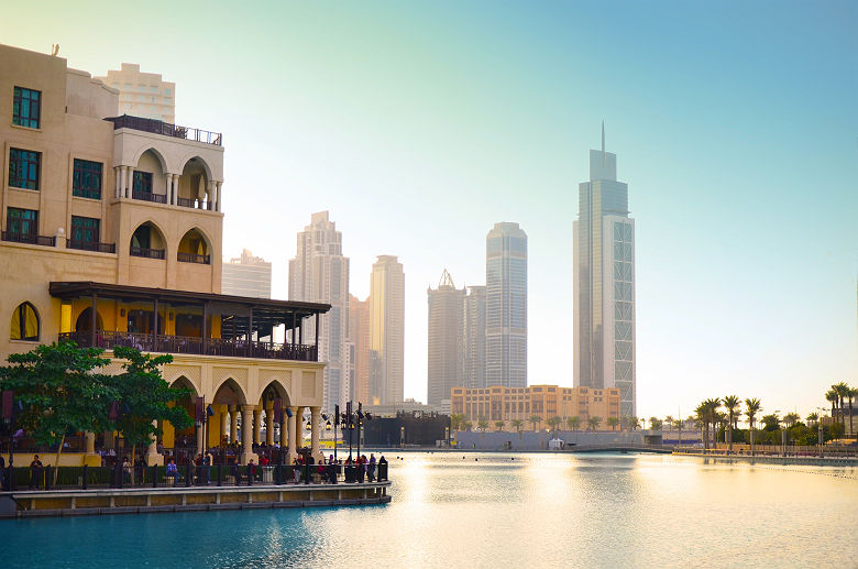 Centre-ville de Dubaï au coucher du soleil - Emirats Arabes Unies