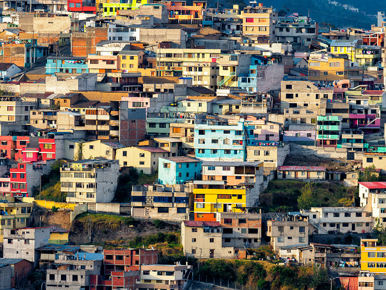 Maisons colorées de Quito - Equateur