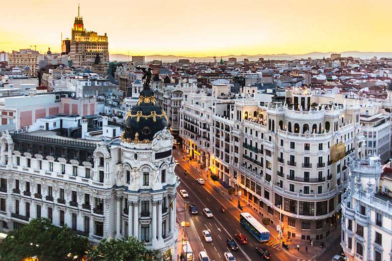 La Gran Via à Madrid - Espagne