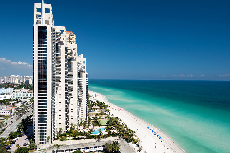 Etats-Unis - Vue sur les hôtels de la South Beach