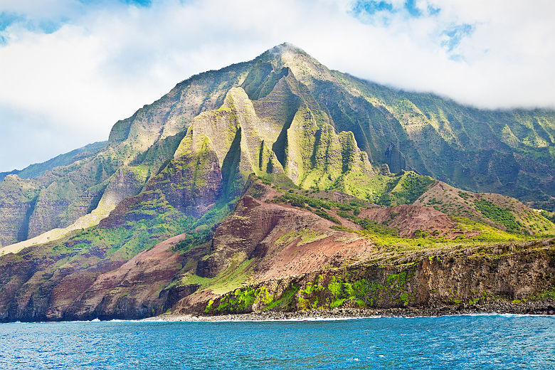 Hawaï - Vue sur la côte Na Pali de l'île Kauai