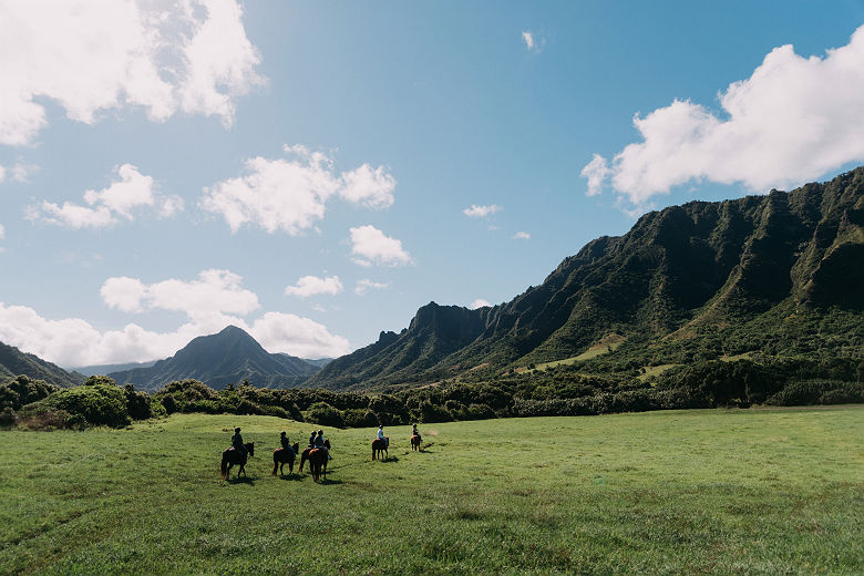 HTA / Ben Ono - balade à cheval Kualoa Ranch, Oahu